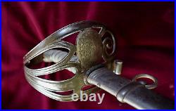 CIVIL War Confederate General Staff Sword W Eagle & Csa On Hilt & Blade 10 Known