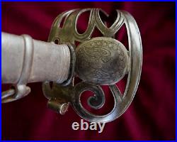 CIVIL War Confederate General Staff Sword W Eagle & Csa On Hilt & Blade 10 Known