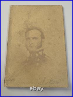 CIVIL War Confederate General Thomas Stonewall Jackson Signed Photo CDV Card Htf