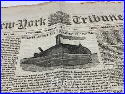 CIVIL War Confederate Ironclad Illustrated News 1862 Sherman To The West C Below