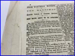 CIVIL War Confederate Ironclad Illustrated News 1862 Sherman To The West C Below