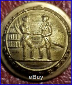 CIVIL War Confederate Kentucky Coat Button Schuyler H&g New York