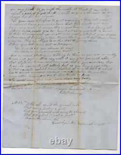 CIVIL War Confederate Letter To His Wife- Camp Georgia Va 1862