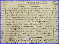 CIVIL War Confederate Memphis Tennessee Appeal Newspaper 1861