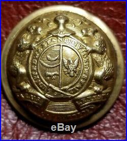 CIVIL War Confederate Missouri Coat Button Waterbury Button Co Extra