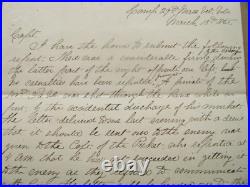 CIVIL War Confederate Pickets Refuse Union Pickets Message Virginia 1865