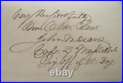 CIVIL War Confederate Pickets Refuse Union Pickets Message Virginia 1865