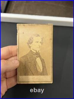 CIVIL War Confederate President Jefferson Davis 1862 Brady Neg. CDV Photo