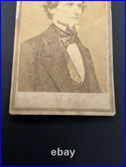 CIVIL War Confederate President Jefferson Davis 1862 Brady Neg. CDV Photo