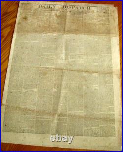 CIVIL War Confederate Richmond Virginia Newspaper 1861 War News