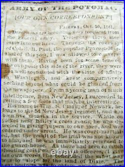 CIVIL War Confederate Richmond Virginia Newspaper 1861 War News