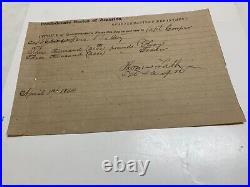 CIVIL War Confederate States America Capt Coopers Battery 1864 Invoice 1806