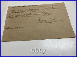 CIVIL War Confederate States America Capt Coopers Battery 1864 Invoice 1806