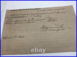 CIVIL War Confederate States America Capt Coopers Battery 1864 Invoice 1806