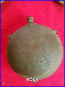 CIVIL War Confederate Tin Canteen With Cork Stopper