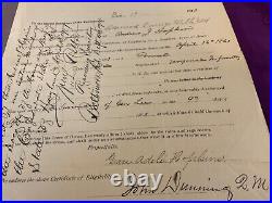 CIVIL War Confederate Va Cavalry Cross Of Honor Certificate Sgn W Ritter 1714