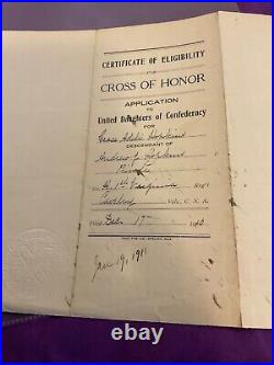 CIVIL War Confederate Va Cavalry Cross Of Honor Certificate Sgn W Ritter 1714