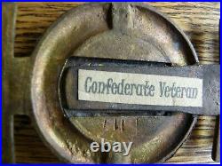 CIVIL War Confederate Veterans Two Piece Cs Brass Belt Buckle