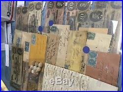 CIVIL War Confederate/csa Lot(12 Items) Currency+stamps+bond+bullets+covers