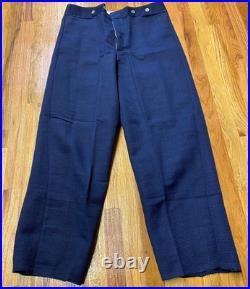 CIVIL War Cs Confederate Blue Jean Wool Field Trousers Pants-large 36 Waist