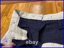 CIVIL War Cs Confederate Blue Jean Wool Field Trousers Pants-large 36 Waist