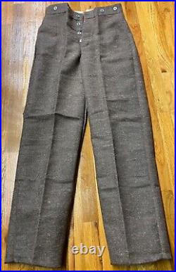 CIVIL War Cs Confederate Brown Jean Wool Field Trousers Pants-2xlarge 40 Wst