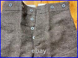 CIVIL War Cs Confederate Brown Jean Wool Field Trousers Pants-2xlarge 40 Wst