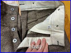 CIVIL War Cs Confederate Brown Jean Wool Field Trousers Pants-2xlarge 40 Wst