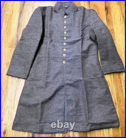 CIVIL War Cs Confederate Infantry Brown Jean Wool Frock Coat Jacket-large 42 44r