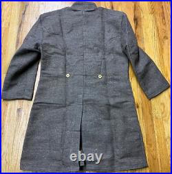 CIVIL War Cs Confederate Infantry Brown Jean Wool Frock Coat Jacket-large 42 44r