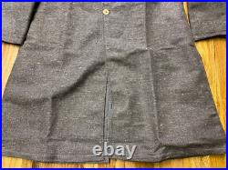 CIVIL War Cs Confederate Infantry Brown Jean Wool Frock Coat Jacket-medium 38 40