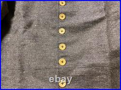 CIVIL War Cs Confederate Infantry Brown Jean Wool Frock Coat Jacket-xlarge 46 48