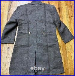 CIVIL War Cs Confederate Infantry Brown Jean Wool Frock Coat Jacket-xlarge 46 48