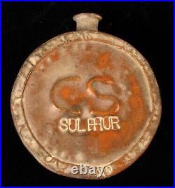 CIVIL War Cs Confederate Sulfur Medicine Cannister Wound Disinfectant MD Phd