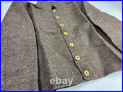 CIVIL War Cs Csa Confederate Infantry Brow Jean Wool Shell Jacket-large 42r 44r