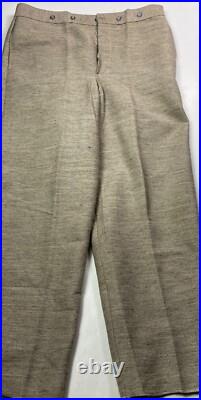 CIVIL War Cs Csa Confederate Infantry Jean Wool Field Trousers Pants-large 36w