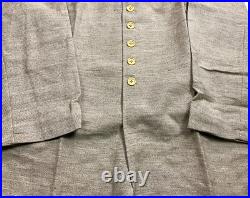 CIVIL War Cs Csa Confederate Infantry Jean Wool Frock Coat Jacket-large 44r