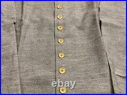 CIVIL War Cs Csa Confederate Infantry Jean Wool Frock Coat Jacket-large 44r