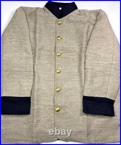 CIVIL War Cs Csa Confederate Infantry Jean Wool Shell Jacket-large 42r, 44r