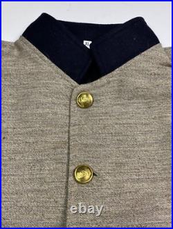CIVIL War Cs Csa Confederate Infantry Jean Wool Shell Jacket-large 42r, 44r