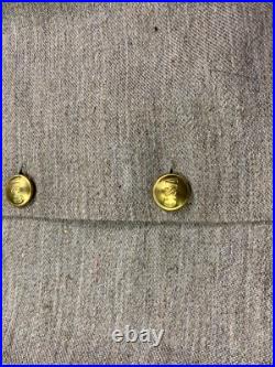 CIVIL War Cs Csa Confederate Infantry Jean Wool Shell Jacket-large 42r, 44r