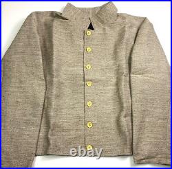 CIVIL War Cs Csa Confederate Infantry Jean Wool Shell Jacket-large 44r