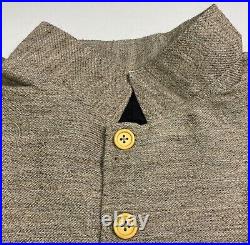 CIVIL War Cs Csa Confederate Infantry Jean Wool Shell Jacket-xlarge 46r, 48r