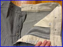 CIVIL War Cs Csa Confederate Light Grey Jean Wool Field Trousers Pants-large 36