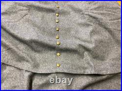 CIVIL War Csa Rebel Confederate Winter Grey Wool Greatcoat Over Coat-medium 40r