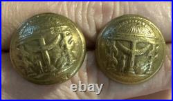 CIVIL War Era Confederate 2 Piece Ga St. Seal Button Alberts-cuff Links