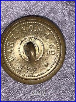 CIVIL War Era Confederate South Carolina Seal Button Van Wart
