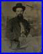 CIVIL War Era Tintype Possible Confederate Soldier Gold Buttons Photo Indiana