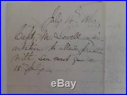 CIVIL War General Mansfield Lovell Signed Letter Confederate