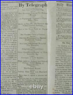 CIVIL War Jackson Mississippi Confederate Newspaper 1862